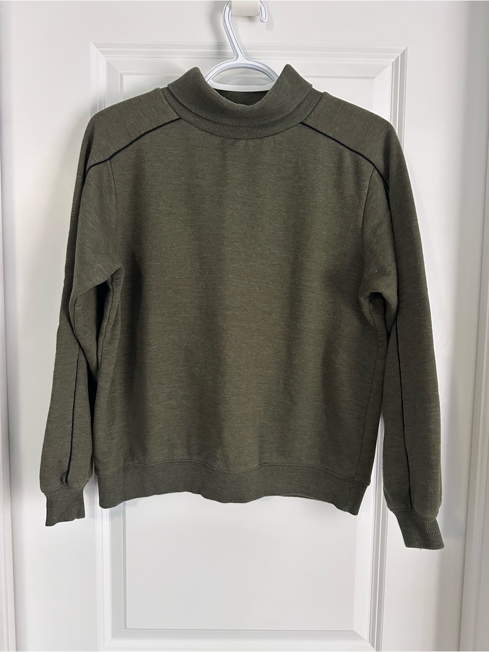Oak + Fort Olive Green turtleneck Neck Sweatshirt | Size Small